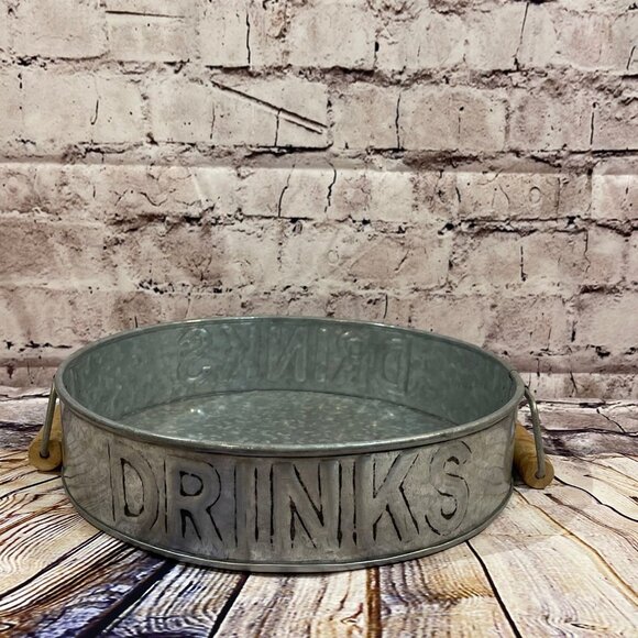 Galvanized‎ Drink/BeverageTray New without tags! - Picture 4 of 5